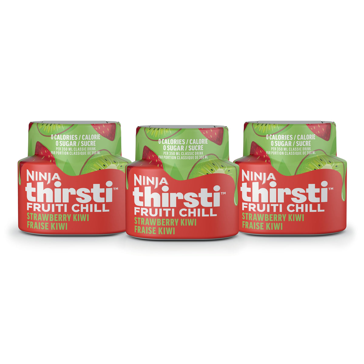 Ninja Thirsti™ HYDRATE Strawberry Kiwi Flavoured Water Drops (Sweetened), 3 pack, WCFSTKAMC